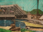 Inauguración del Puente Bascular de Nueva Gerona en el año 1956