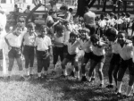 Niños en la escuela Abel Santamaría. Año 1985