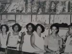 Santa Barbara. Empleadas de la tienda El Tesoro. Año 1980