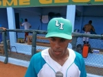 Geovany Díaz, jardinero regular del equipo de los , de Isla de la Juventud, Cuba, fue uno de los protagonistas de la victoria frente a Camagüey,  en el segundo choque de la actual subserie particular entre ambos conjuntos de la LVII Serie Nacional de Béisbol, efectuado en el estadio Cristóbal Labra, en Isla de la Juventud,  el 15 de agosto de 2017. ACN  FOTO/Roberto DÍAZ MARTORELL/sdl